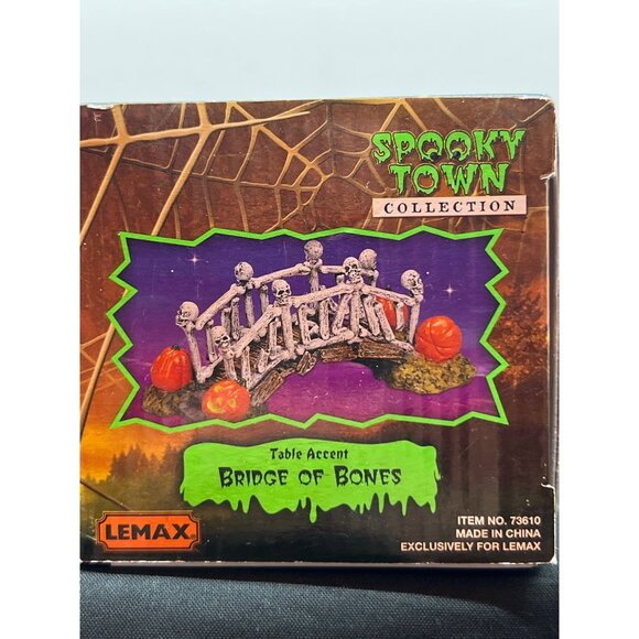 Lemax Halloween Village Bridge Of Bones Figurine With Pumpkins - Picture 10 of 11